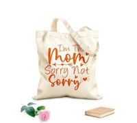AILOONG Bolsas de lona con estampados personalizables Soy esa mamá, lo siento, no lo siento, día de la madre. Tela de 340g/m² de grosor Combina con la ropa