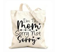 AILOONG Bolsas de lona con estampados personalizables Soy esa mamá, lo siento, no lo siento, día de la madre. Tela de 12 oz de grosor Combina con la ropa 25x30cm Pequeño