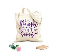AILOONG Bolsas de lona con estampados personalizables Soy esa mamá, lo siento, no lo siento, día de la madre. Tela de 340g/m² de grosor Combina con la ropa