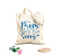 AILOONG Bolsas de lona con estampados personalizables Soy esa mamá, lo siento, no lo siento, día de la madre. Tela de 340g/m² de grosor Combina con la ropa