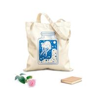 AILOONG Bolsas de lona con estampados personalizables tarro astrología surrealista Tela de 340g/m² de grosor Combina con la ropa