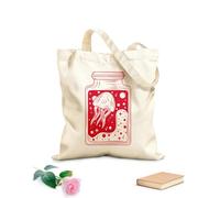 AILOONG Bolsas de lona con estampados personalizables tarro astrología surrealista Tela de 340g/m² de grosor Combina con la ropa