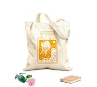 AILOONG Bolsas de lona con estampados personalizables tarro astrología surrealista Tela de 340g/m² de grosor Combina con la ropa