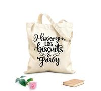 AILOONG Bolsas de lona con estampados personalizables Te amo como galletas y salsa corazón día de san valentín amor sé mío vacaciones Tela de 12 oz de grosor Combina con la ropa 25x30cm Pequeño