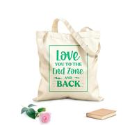 AILOONG Bolsas de lona con estampados personalizables Te amo hasta la zona de anotación y de regreso, frase de un fanático del fútbol. Tela de 340g/m² de grosor Combina con la ropa