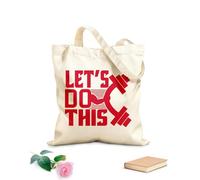 AILOONG Bolsas de lona con estampados personalizables Vamos a hacer que este gimnasio se pueda utilizar. Tela de 340g/m² de grosor Combina con la ropa