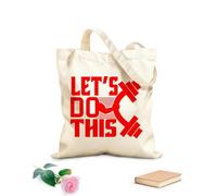 AILOONG Bolsas de lona con estampados personalizables Vamos a hacer que este gimnasio se pueda utilizar. Tela de 340g/m² de grosor Combina con la ropa