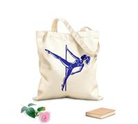 AILOONG Bolsas de lona con impresión digital Baile de pole dance plano dibujado a mano Tela de 340g/m² de grosor Se usa como neceser
