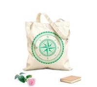 AILOONG Bolsas de lona con impresión digital Brújula, rosa de los vientos, mapa vintage, navegación marítima Tela de 340g/m² de grosor Se usa como neceser