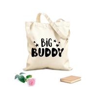 AILOONG Bolsas de lona con impresión digital Conjunto tipográfico de papá y yo Tela de 12 oz de grosor Se usa como neceser 31x36cm Mediano