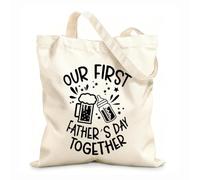 AILOONG Bolsas de lona con impresión digital Conjunto tipográfico de papá y yo Tela de 12 oz de grosor Se usa como neceser 25x30cm Pequeño