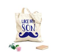 AILOONG Bolsas de lona con impresión digital Conjunto tipográfico de papá y yo Tela de 340g/m² de grosor Se usa como neceser