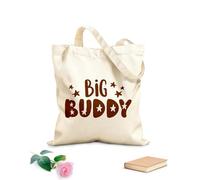 AILOONG Bolsas de lona con impresión digital Conjunto tipográfico de papá y yo Tela de 340g/m² de grosor Se usa como neceser