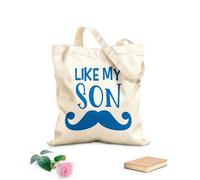 AILOONG Bolsas de lona con impresión digital Conjunto tipográfico de papá y yo Tela de 340g/m² de grosor Se usa como neceser