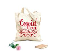 AILOONG Bolsas de lona con impresión digital Cupido es mi amigo Tela de 340g/m² de grosor Se usa como neceser