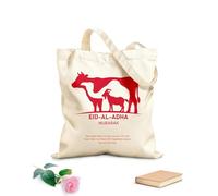 AILOONG Bolsas de lona con impresión digital Descarga del diseño del cartel del Eid al Adha Tela de 340g/m² de grosor Se usa como neceser