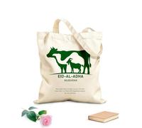 AILOONG Bolsas de lona con impresión digital Descarga del diseño del cartel del Eid al Adha Tela de 340g/m² de grosor Se usa como neceser