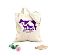AILOONG Bolsas de lona con impresión digital Descarga del diseño del cartel del Eid al Adha Tela de 340g/m² de grosor Se usa como neceser