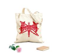 AILOONG Bolsas de lona con impresión digital diseño de ángel orante con aros trono angelical de religión católica arcángel con halo Tela de 340g/m² de grosor Se usa como neceser