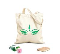 AILOONG Bolsas de lona con impresión digital Diseño del icono de los ojos de Durga Maa Tela de 340g/m² de grosor Se usa como neceser