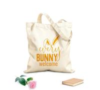 AILOONG Bolsas de lona con impresión digital El conejito de Pascua salta y busca a mi primer bebé Tela de 340g/m² de grosor Se usa como neceser