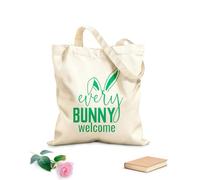 AILOONG Bolsas de lona con impresión digital El conejito de Pascua salta y busca a mi primer bebé Tela de 340g/m² de grosor Se usa como neceser