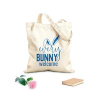 AILOONG Bolsas de lona con impresión digital El conejito de Pascua salta y busca a mi primer bebé Tela de 340g/m² de grosor Se usa como neceser