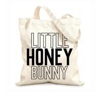 AILOONG Bolsas de lona con impresión digital El conejito de Pascua salta y busca a mi primer bebé Tela de 12 oz de grosor Se usa como neceser 25x30cm Pequeño