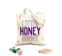 AILOONG Bolsas de lona con impresión digital El conejito de Pascua salta y busca a mi primer bebé Tela de 340g/m² de grosor Se usa como neceser