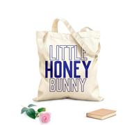 AILOONG Bolsas de lona con impresión digital El conejito de Pascua salta y busca a mi primer bebé Tela de 340g/m² de grosor Se usa como neceser