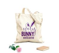 AILOONG Bolsas de lona con impresión digital El conejito de Pascua salta y busca a mi primer bebé Tela de 340g/m² de grosor Se usa como neceser