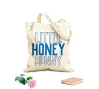 AILOONG Bolsas de lona con impresión digital El conejito de Pascua salta y busca a mi primer bebé Tela de 340g/m² de grosor Se usa como neceser