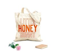 AILOONG Bolsas de lona con impresión digital El conejito de Pascua salta y busca a mi primer bebé Tela de 340g/m² de grosor Se usa como neceser