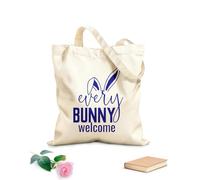 AILOONG Bolsas de lona con impresión digital El conejito de Pascua salta y busca a mi primer bebé Tela de 340g/m² de grosor Se usa como neceser