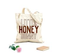 AILOONG Bolsas de lona con impresión digital El conejito de Pascua salta y busca a mi primer bebé Tela de 340g/m² de grosor Se usa como neceser