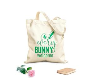 AILOONG Bolsas de lona con impresión digital El conejito de Pascua salta y busca a mi primer bebé Tela de 340g/m² de grosor Se usa como neceser