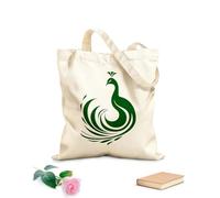 AILOONG Bolsas de lona con impresión digital Elegante y silueta de pavo real perfecta. Tela de 340g/m² de grosor Se usa como neceser