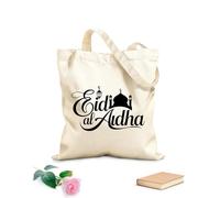 AILOONG Bolsas de lona con impresión digital festival islámico de Eid al-Adha Tela de 12 oz de grosor Se usa como neceser 31x36cm Mediano