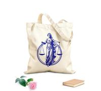 AILOONG Bolsas de lona con impresión digital Logotipo de la dama de la justicia, equidad ética, gracia judicial, dama de la justicia Tela de 340g/m² de grosor Se usa como neceser
