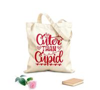 AILOONG Bolsas de lona con impresión digital Más lindo que el corazón de Cupido, San Valentín, el amor es mío, vacaciones. Tela de 340g/m² de grosor Se usa como neceser