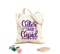 AILOONG Bolsas de lona con impresión digital Más lindo que el corazón de Cupido, San Valentín, el amor es mío, vacaciones. Tela de 340g/m² de grosor Se usa como neceser