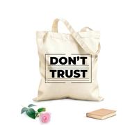 AILOONG Bolsas de lona con impresión digital No confíes en la tipografía, diseño motivacional, texto, letras, impresión, póster Tela de 12 oz de grosor Se usa como neceser 31x36cm Mediano