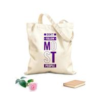 AILOONG Bolsas de lona con impresión digital No sigas a la mayoría de la gente, tipografía motivacional e inspiradora moderna. Tela de 340g/m² de grosor Se usa como neceser