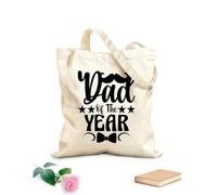 AILOONG Bolsas de lona con impresión digital Papá del año, te amo papá, el mejor papá del mundo. Tela de 12 oz de grosor Se usa como neceser 25x30cm Pequeño