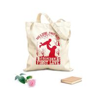 AILOONG Bolsas de lona con impresión digital Papá, el primer héroe de un hijo, el primer amor de una hija. Tela de 340g/m² de grosor Se usa como neceser