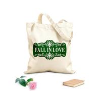 AILOONG Bolsas de lona con impresión digital Placa con el nombre Enamórate Tela de 340g/m² de grosor Se usa como neceser