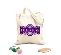 AILOONG Bolsas de lona con impresión digital Placa con el nombre Enamórate Tela de 340g/m² de grosor Se usa como neceser