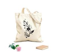 AILOONG Bolsas de lona con impresión digital Ramo etéreo, magia de pétalos empapados en tinta Tela de 12 oz de grosor Se usa como neceser 35x40cm Grande