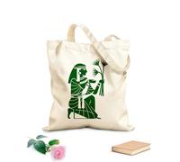 AILOONG Bolsas de lona con impresión digital Siluetas de rey y reina en papiro egipcio ofreciendo sacrificios a los dioses Dioses del antiguo Egipto Tela de 340g/m² de grosor Se usa como neceser