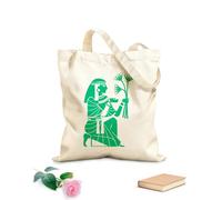 AILOONG Bolsas de lona con impresión digital Siluetas de rey y reina en papiro egipcio ofreciendo sacrificios a los dioses Dioses del antiguo Egipto Tela de 340g/m² de grosor Se usa como neceser